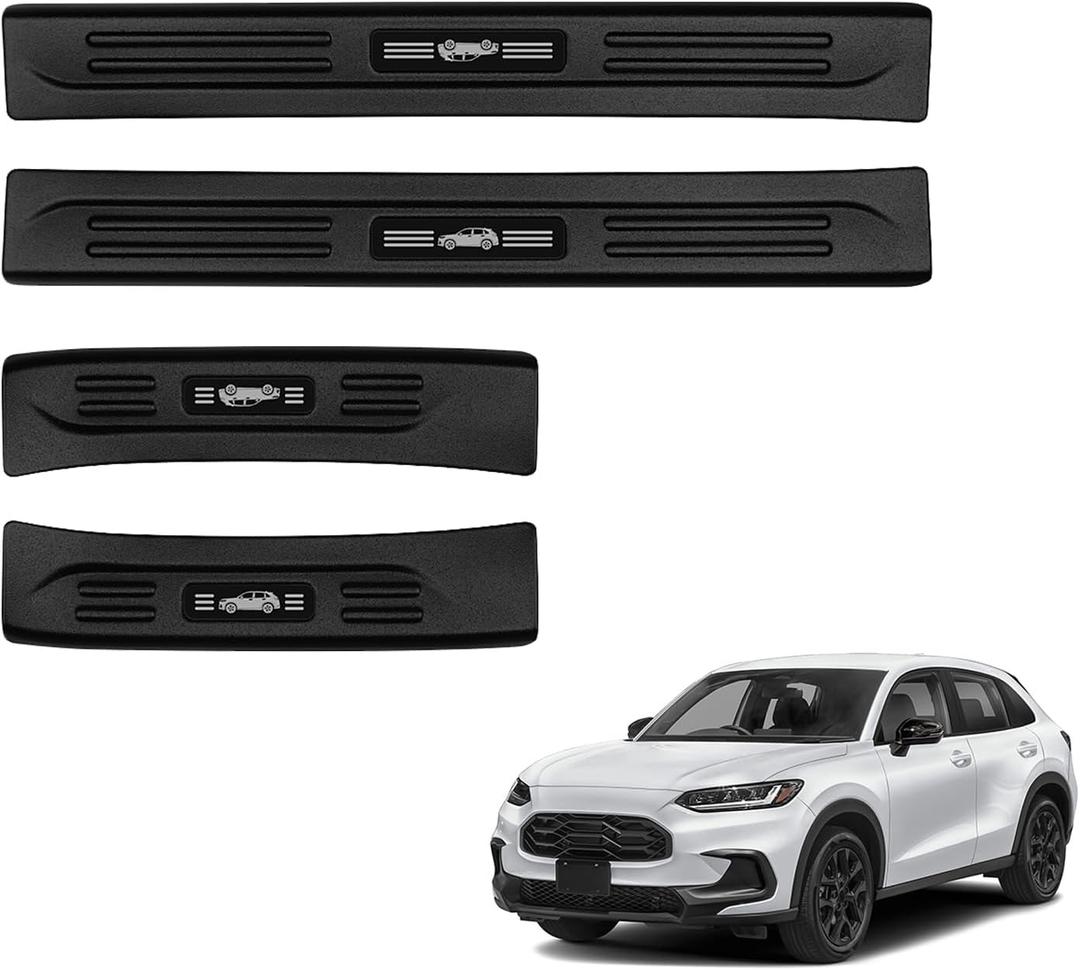4PCS Car Door Edge Guards Door Sill Protector for Honda 2023-2025 2026 HRV HR-V Accessories ABS Plastic Material Matte Black Car Door Threshold Protection