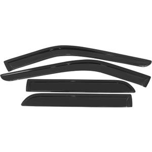 Window Visor Compatible with 2011-2019 Ford Explorer, Acrylic Smoke Tinted 4PCS Sun Rain Shade Guard Wind Vent Air Deflector by IKON MOTORSPORTS, 2012 2013 2014 2015 2016 2017