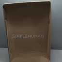 simplehuman 50 Liter / 13 Gallon Semi-Round Kitchen Step Trash Can with Secure Slide Lock, Grey Plastic