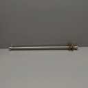 Amazon Basics Easy to Install Spring Tension Curtain Rod, Adjustable 24-36" Width - Nickel, Classic Finial, 7 Pound Weight Capacity