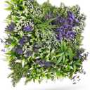 6 Pcs 20"x20"Artificial Boxwood Panels Faux Grass Green Wall Decoration Faux Ivy Privacy Fence Screen for Outdoor Indoor Backyard Garden (14 Mixed Leaves)