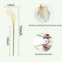 12 PCS White Calla Lily Artificial Flowers,14.6" Faux Calla Lilies Flower Real Touch Silicone Fake Lilies Flowers for Home Decor,DIY Wedding Centerpieces, Indoor Floral Arrangements