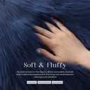 Phantoscope Pack of 2 Faux Fur Solid Throw Decorative Pillow Cover Cushion Covers Luxury Soft Decorative Pillowcase Fuzzy Pillow Covers for Bed/Couch,Navy Blue 20 x 20 Inches