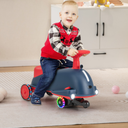 6V Kids Ride On Drifting Wiggle Car 2 in 1 with Music and Pedal and Dolphin-like Design