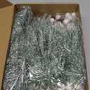 Lyrow 80 Pieces Christmas Snowy Pine Tree Picks Artificial Berry Stems Sprays Faux Cedar Pine Needles Branches for Holiday Arrangement Wreath DIY Garland Holiday Decor Winter Greenery (White)
