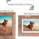 2 x Califortree Rustic Brown 5x7 Picture Frame - Display Photos 4x6 with Mat or 5x7 Without Mat - HD Glass Inside, Wall and Tabletop - Set of 2