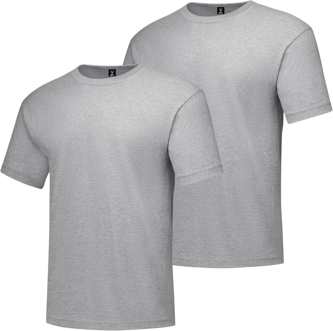 Hanes Men's Beefy-t T-Shirt, Heavyweight Cotton Tee, 1 Or 2 Pack, Big & Tall (X-Large)