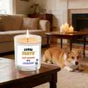 Corgi Gift – Funny Lavender Soy Candle Gift for Corgi Owners, Dog Lovers & Dog Moms – Stress Relief Aromatherapy for Women - Corgi Decor