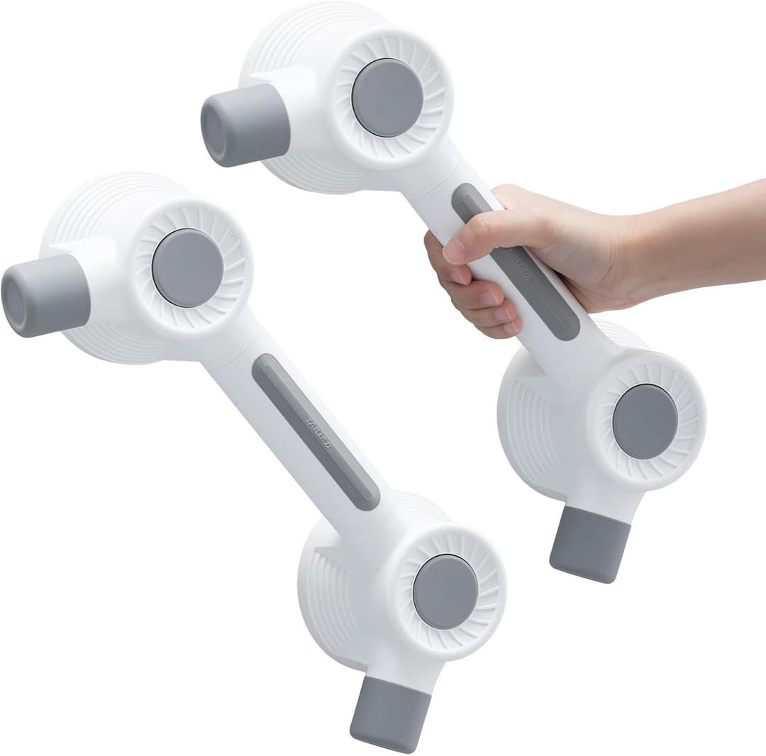 TAILI Grab Bars for Bathtubs and Showers, 2 Pack Super Strong Adhesive Grab Bar for Seniors, Safety Grip for Microcrack Tile, Shower Handles Rails for Elderly, Drill-Free Waterproof(350 lbs Capacity)