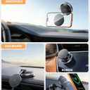 Lamicall 15W for MagSafe Car Mount Charger - [70 LBS Strongest Suction] Magnetic Wireless Car Charger, Suction Cup Phone Mount, Vacuum Magnetic Phone Holder Car Mount for iPhone 17 Pro Max 16 Silver