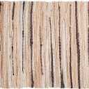 Ramanta Home Hand Woven 100% Cotton Chindi Rag Rug 2'x3' - Linen, Recycled Reversible Rug, Boho Rustic Farmhouse Rugs for Living Room, Kitchen, Entryway, Bedroom Floor Mats - 24"x36" (Beige)