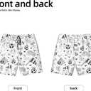 Boys Soccer Swim Trunks Kids Bathing Swimwear Teen Soccer Beach Shorts with Compression Liner Swimsuit Board Shorts (M)