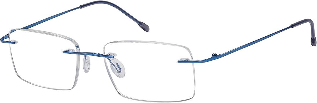 Eyekepper Frameless Reading Glasses for Men Reading - Rectangle Rimless Reader Eyeglasses Blue +3.00