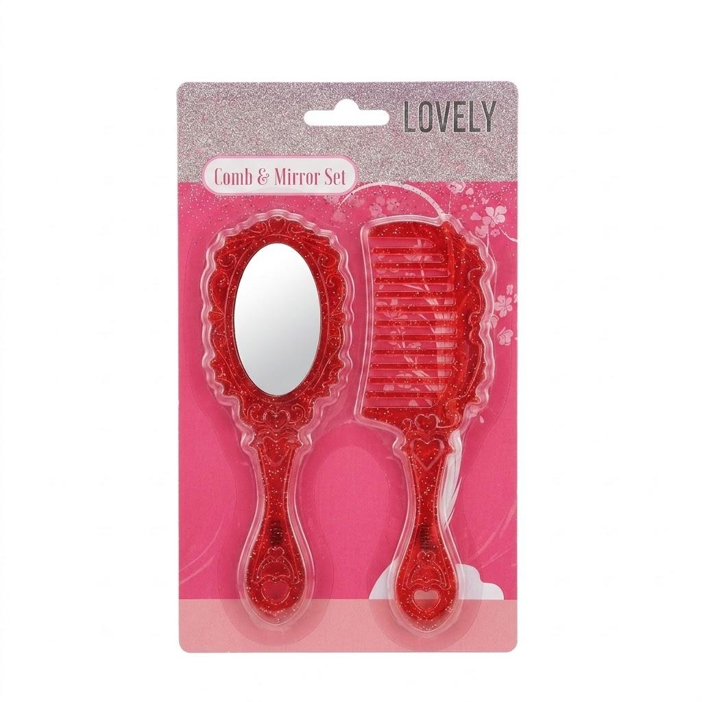 3 x WICKED Comb And Mirror Set