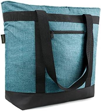 BeeGreen Cooler Bag Soft Leakproof Insulated Tote with Zipper for Beach Travel Grocery