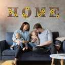 Geetery 4 Pcs Sunflower Kitchen Wall Decor Accessories Wood Rustic Sunflower Home Letters Decor Hanging Wall Art Signs Decorations for Home Living Room Kitchen Bedroom (Brown)