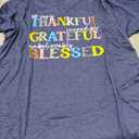Thanksgiving Shirt for Women Fall Pumpkin Bow T-Shirt Funny Thankful Blessed Tee Tops Size XL