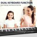 88 Key Piano Keyboard, Electric Digital Piano with Semi Weighted Keys, Keyboard Piano with Sustain Pedal, Power Supply, Stand, Carrying Case, Headphones, USB-MIDI Compatibility, for Beginner Adults
