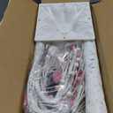 Valentines Day Decor, 4 FT Prelit Lighted Valentines Tree with 3D Hearts&Berries Ornaments 48 Led Red Pink Lights, Outdoor Waterproof Artificial Birches Tree for Valentines Day Decorations Indoor Home