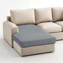 Hokway Stretch Chaise Cover Individual Couch Cushion Slipcovers Reversible Cushion Protector Slipcovers Sofa Cushion Protector Covers (Chaise Cover, Lightgrey) (Lightgray)