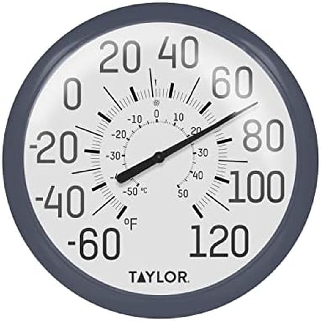 Taylor Big & Bold Wall Thermometer, 13.25 Inch, Navy