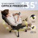 Ergonomic Office Chair for Long Hours, Full-Body Support, Relieve Neck & Back Pressure, 330LBS Capacity, Ideal for Home Office, Office & Study, Medium