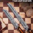 2PCS Serrated Bread Knife Set, Razor Sharp for Homemade Bread Slicing Cutting Baguette, Sourdough Bread, Bagels, Cake Gifts for Men Women