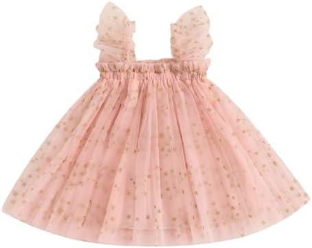 Toddler Baby Girl Summer Tulle Dress Sleeveless Strap Floral A Line Princess Dress Cute Birthday Party Tutu Sundress 6-12 M