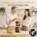Electric Citrus Juicer, Hand-Free Citrus Juicer Machine with Cleaning Brush, High-Performance Automatic juice press for Lemon, Lime, Grapefruit, Pomegranate, Easy to clean