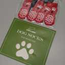 EXPAWLORER Anti Slip Dog Socks to Prevent Licking Paws, Dog Shoes for Hot Pavement, Dog Booties for Small Medium Large Senior Dogs, Traction Control Boots & Paw Protectors for Hardwood Floors-Red (Small (4 Count))