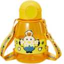 MINISO Minions Kids Water Bottle 27 oz Leak Proof Tumbler with Straw, Durable Cup with Lid Plastic Water Bottle with Strap for Kids Toddlers School Travel Sports Home Office Camp Minion Fans BPA-Free