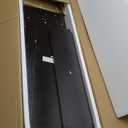 Over The Toilet Storage Cabinet with 2-Door Design Bathroom Organizers and Storage with Anti-Tip Device Over Toilet Organizer with Shelves for Bathroom,Restroom,Laundry Black