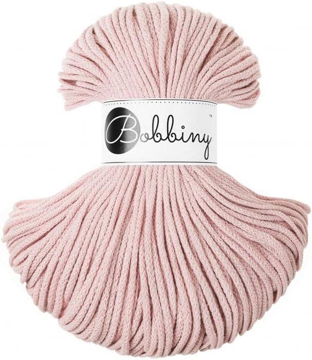 Bobbiny Junior 3mm Braided Macrame Cord (Pastel Pink) 108yds/330ft
