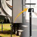 RV Slide Out Support Jacks Set of 2, 6000lbs Heavy Duty Supports, Adjustable 20"-49" Height by Power Drill or Handle, Slideout Stabilizer Jacks RV Camper Accessories for Travel Trailer-Black