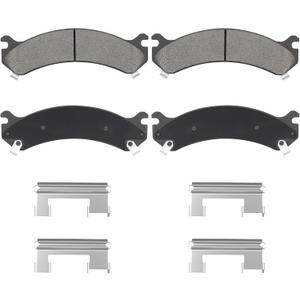 Front Semi-Metal Brake Pads Set for Chevy Silverado 1500 HD/ 2500/3500 HD, Avalanche/Suburban/Express 2500, for GMC Sierra 1500HD/ 2500/3500,Savana/Yukon XL 2500, for Cadillac DeVille, DTS, 8PCS