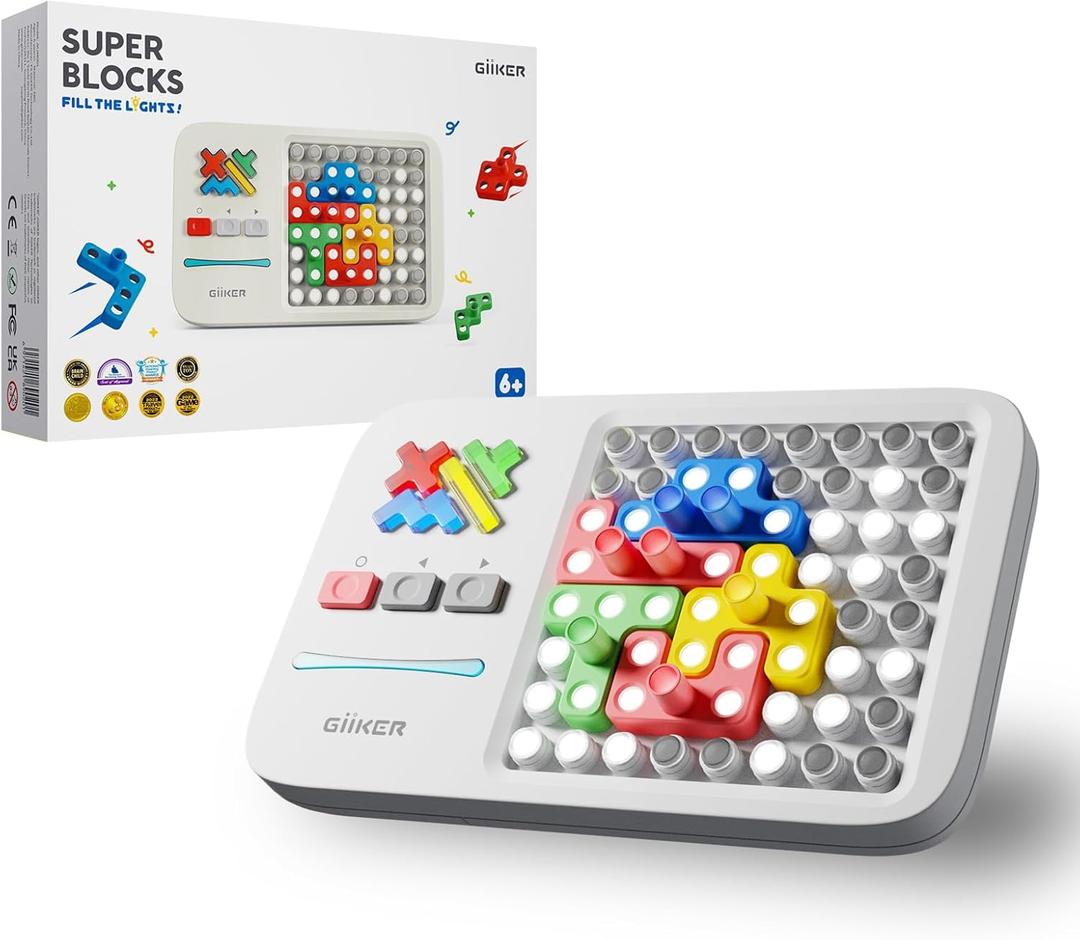 GiiKER Super Blocks STEM Toys  Pattern Matching Puzzle Game with 1000+ Challenges, Brain Teaser Toy for Kids & Teens, Travel Game & Birthday Gift for Boys and Girls GiiKER Super Blocks STEM Toys  Pattern Matching Puzzle Game with 1000+ Challenges, Brain Teaser Toy for Kids & Teens, Travel Game & Birthday Gift for Boys and Girls