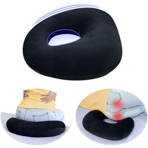 Butt Lift Cushion After Surgery, BBL Donut Pillow for Tailbone Pain, Bed Sores Donut Pillow, Lift Hips Up Butt Pillows for Bed Sleeping, Sitting, Driving, Hemorrhoids Pressure Sores Doughnut Cushion