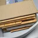 BMOSU Bread Box with Cutting Board Kitchen Bread Storage Organizer Farmhouse Countertop Double Bamboo Wood Bread Box(Natural)