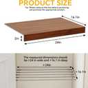 6 PCS Wire Rack Covers for Pantry Wood Grain, 24'' W * 16'' D (Ready to Use) Faux Wood Shelf Covers for Wire Shelving, Rustic Closet Shelves Covering Toppers - Bathroom, Kitchen, Garage (Brown)