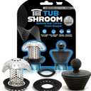 TubShroom Ultra Revolutionary Bath Tub Drain Protector Hair Catcher/Strainer/Snare, Stainless Steel, Stainless Combo
