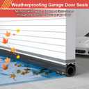 Garage Door Seals Bottom Rubber - Jobon 8 Ft Heavy-Duty Garage Door Weather Stripping Bottom Seal with Pre-drilled Aluminum Track Retainer Kit, Easy Installation for Home & Commercial