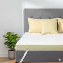 Marsail Queen Size Memory Foam Mattress Topper, 3 Inch Cooling Gel Infused with Soft Cover, CertiPUR-US and Oeko-TEX Certified, Sofa, RV, Camping