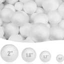 Styrofoam Balls,245PC Large White Foam Balls for Crafts, DIY Craft Giant Foam Ball for Home and School,Smooth Solid Round Ball(Styrofoam-0.8-2in-245pc)