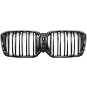 X AUTOHAUX No.51712462817/51712462818 Front Upper Hood Bumper Grille Grill for BMW X3 G01 2020-2023 Front Upper Bumper Kidney Grille Grill Double Slat Gloss Black