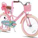 JOYSTAR Little Daisy Kids Bike for Girls Boys Ages 2-10 Years, 12 14 16 20 Inch Girls Bikes with Doll Bike Seat & Streamers, Boys Bike with Flag & Number Plate, Multiple Colors