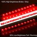 Smoke Lens Red 11 LED Trailer Brake Tail Light, 2 Pack 16 LED Stop Turn Signal Tail Lights Waterproof Brake Strip Red Light for Marine Boats Golf Cart Offroad Truck RV UTV ATV