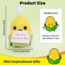 WaldyWop Easy Crochet Kit for Beginners: Christmas Gifts for Teen Girls Women w/Positive Card - Wobbles Craft Kits for Kids & Adults w/Soft Yarn, Step-by-Step Video Tutorials, Corn Crochet Pattern