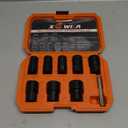 XEWEA 9PCS Lug Nut Extractor Set, 1/2" Drive Impact Bolt Remover Socket Tool, Wheel Lock Removal Kit, Easy Out Extractor Set for Damaged, Frozen, Rusted, Rounded-Off Bolts, Father's Day Gift