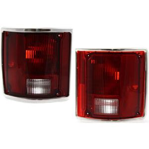 Fits Chevy Pickup Tail Light 1978-1991 Pair Driver and Passenger Side | Chrome | GM2806901 + GM2807901