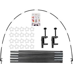 Voircoloria 13ft Table Balloon Arch Kit, Balloon Arch Stand Frame for Different Size Tables Graduation Wedding Birthday Baby Shower Party Decorations(Black) (4.5 to 6.5 feet)